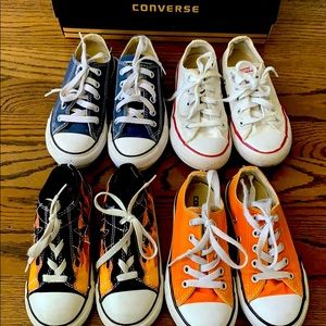 4 pair (young boys size 11) Converse All Stars